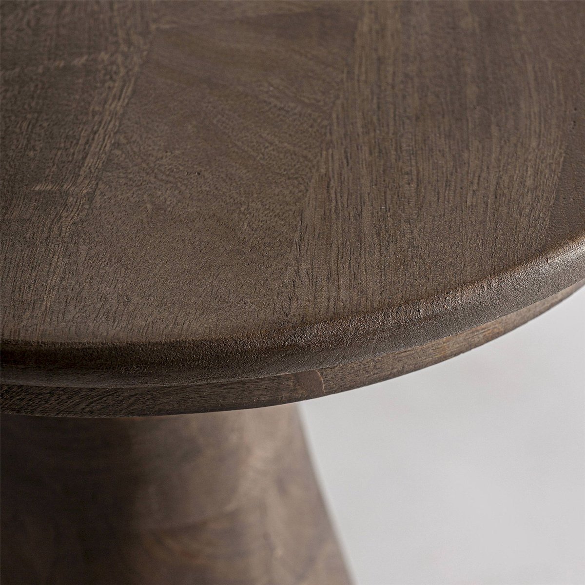 Table d'appoint ronde en bois de manguier brun bois de manguier naturel, RECOLLECTION
