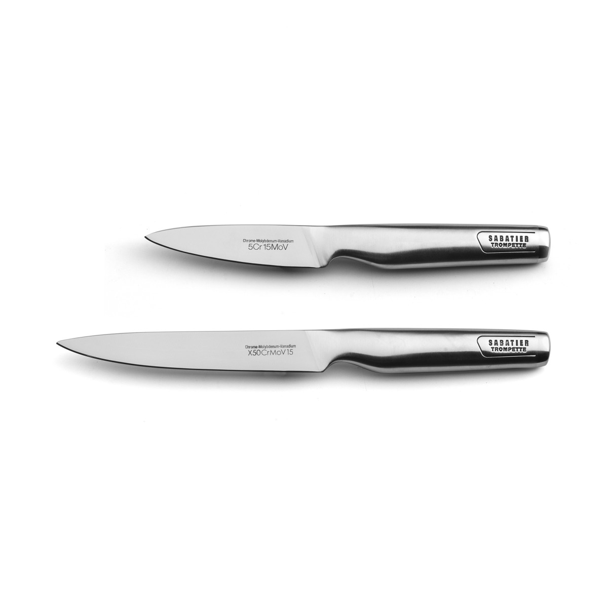 Set 2 couteaux de cuisine - ASEAN gris, SABATIER TROMPETTE