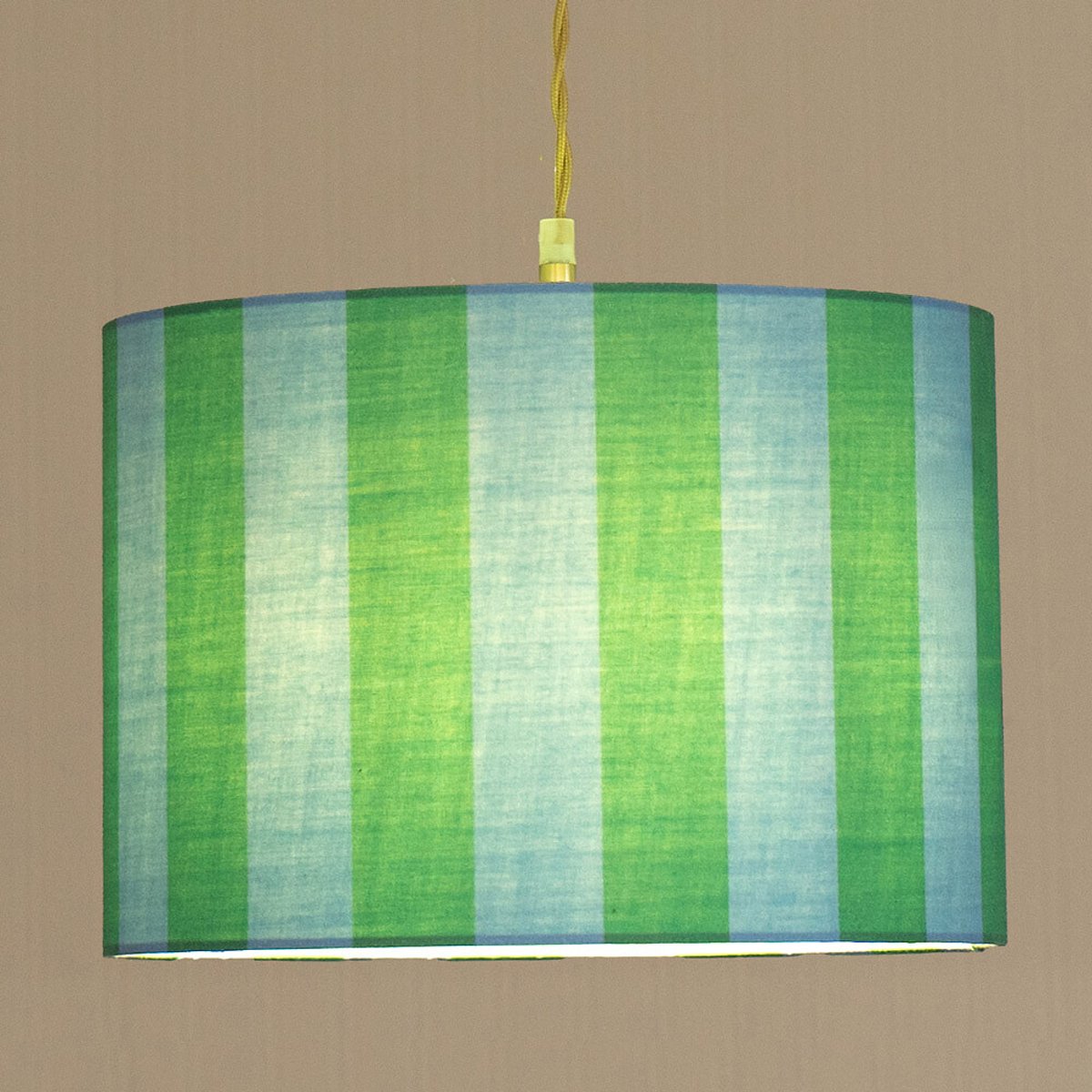 30cm Cory Striped Fabric Drum Shade blue, SO'HOME