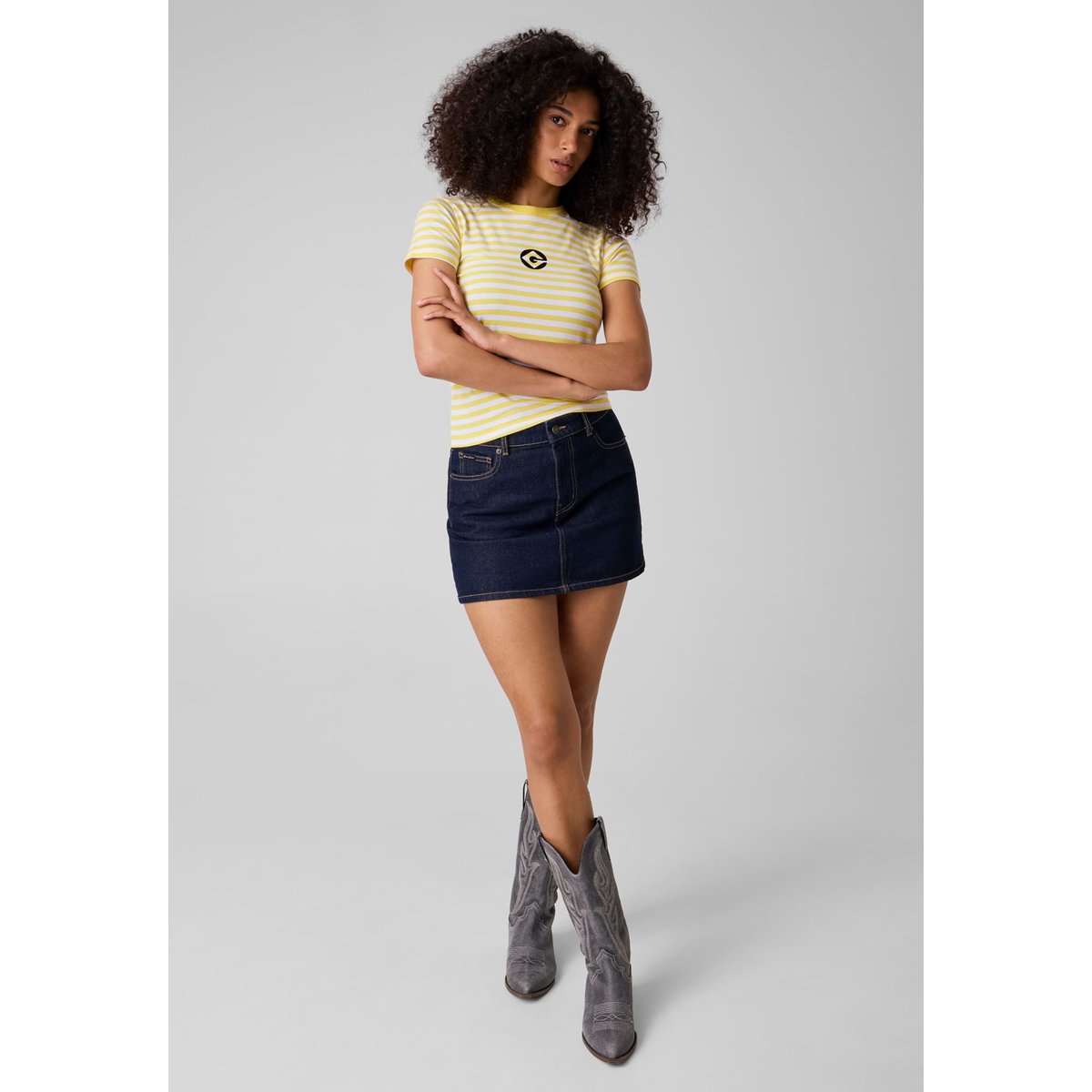 Gj X Minions T-Shirt Rayé jaune, GUESS