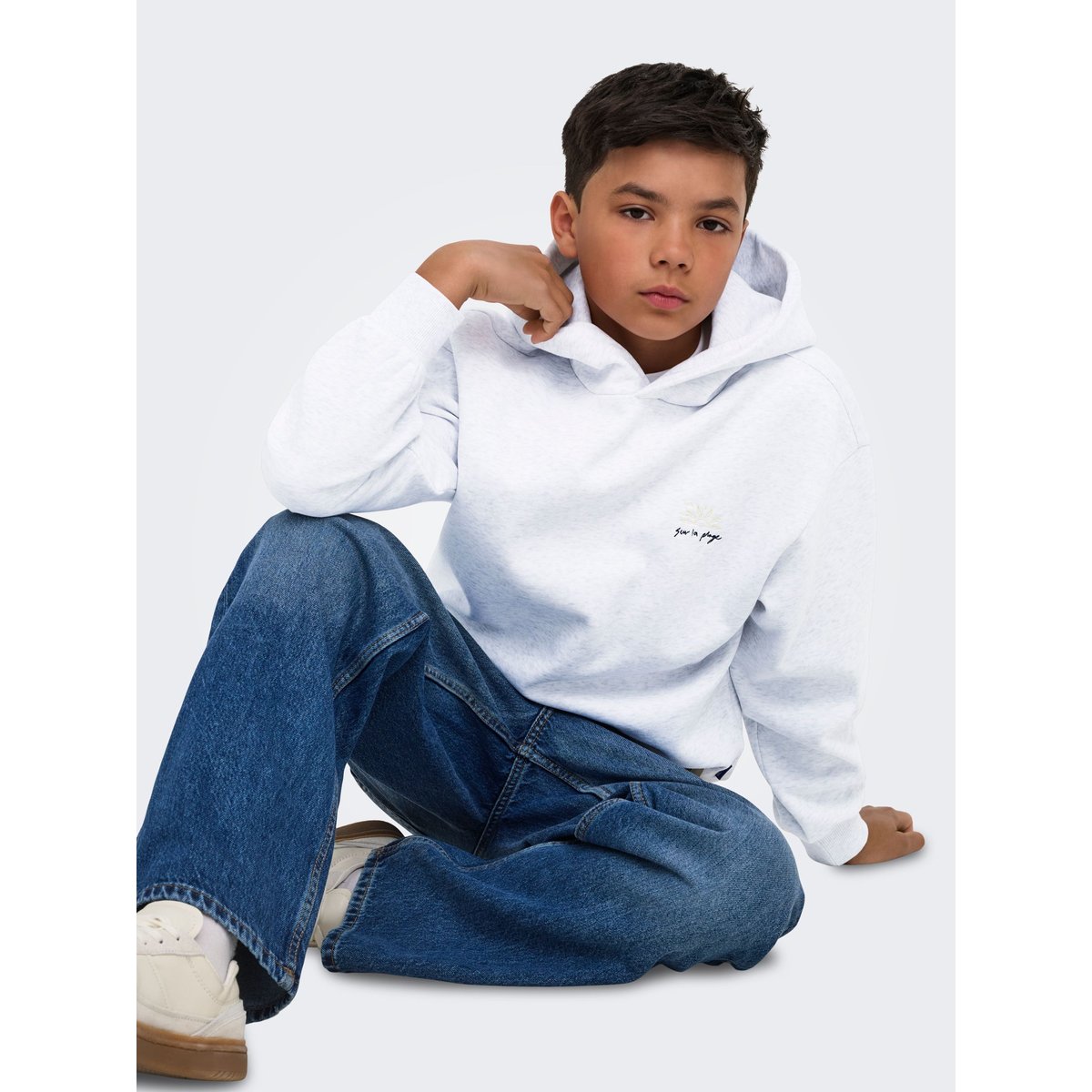 Sweat À Capuche super light grey melange, ONLY & SONS JUNIOR