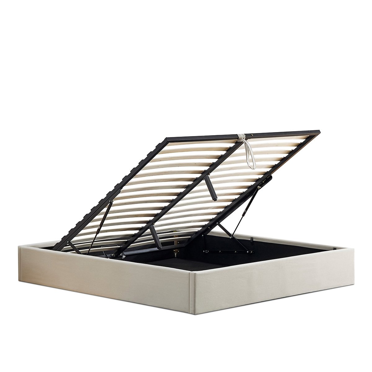 Lit coffre ATLAS beige, OLYMPE LITERIE