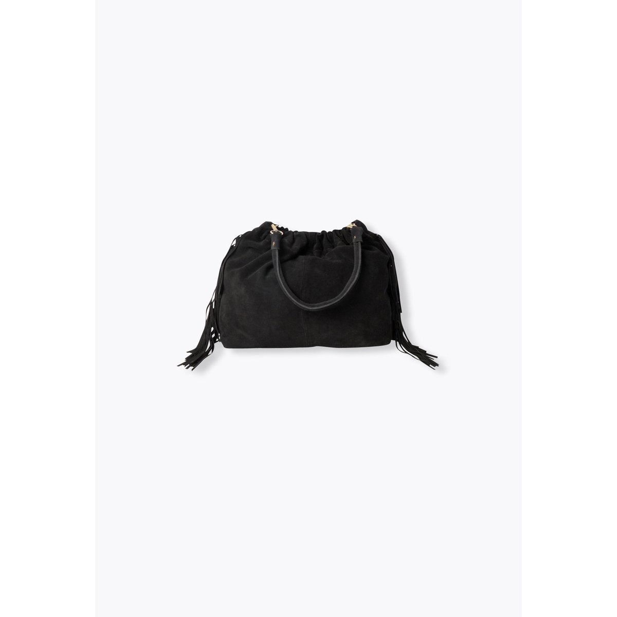 Sac à franges en cuir marron, PROMOD