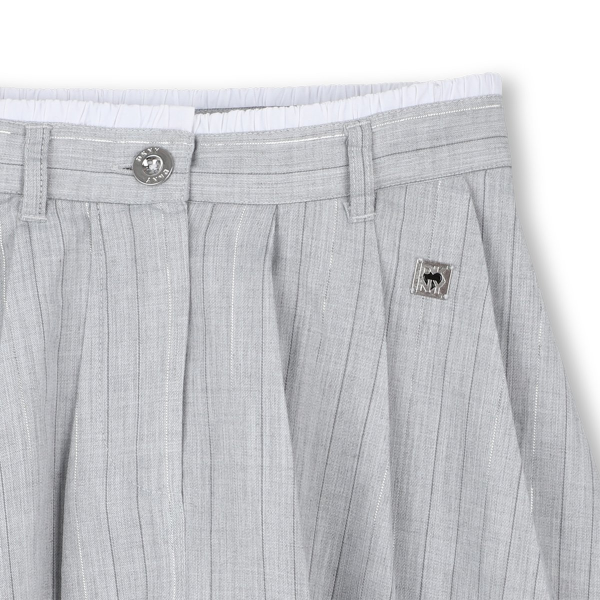 Jupe formelle plissée gris clair chine, DKNY