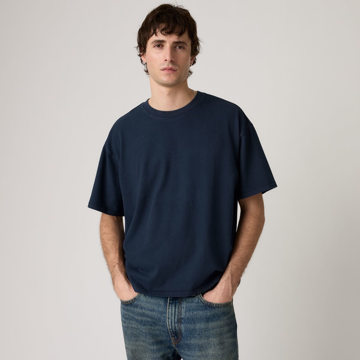 T-shirt Boxy bleu - sheen wash nightfall navy, LEVI'S