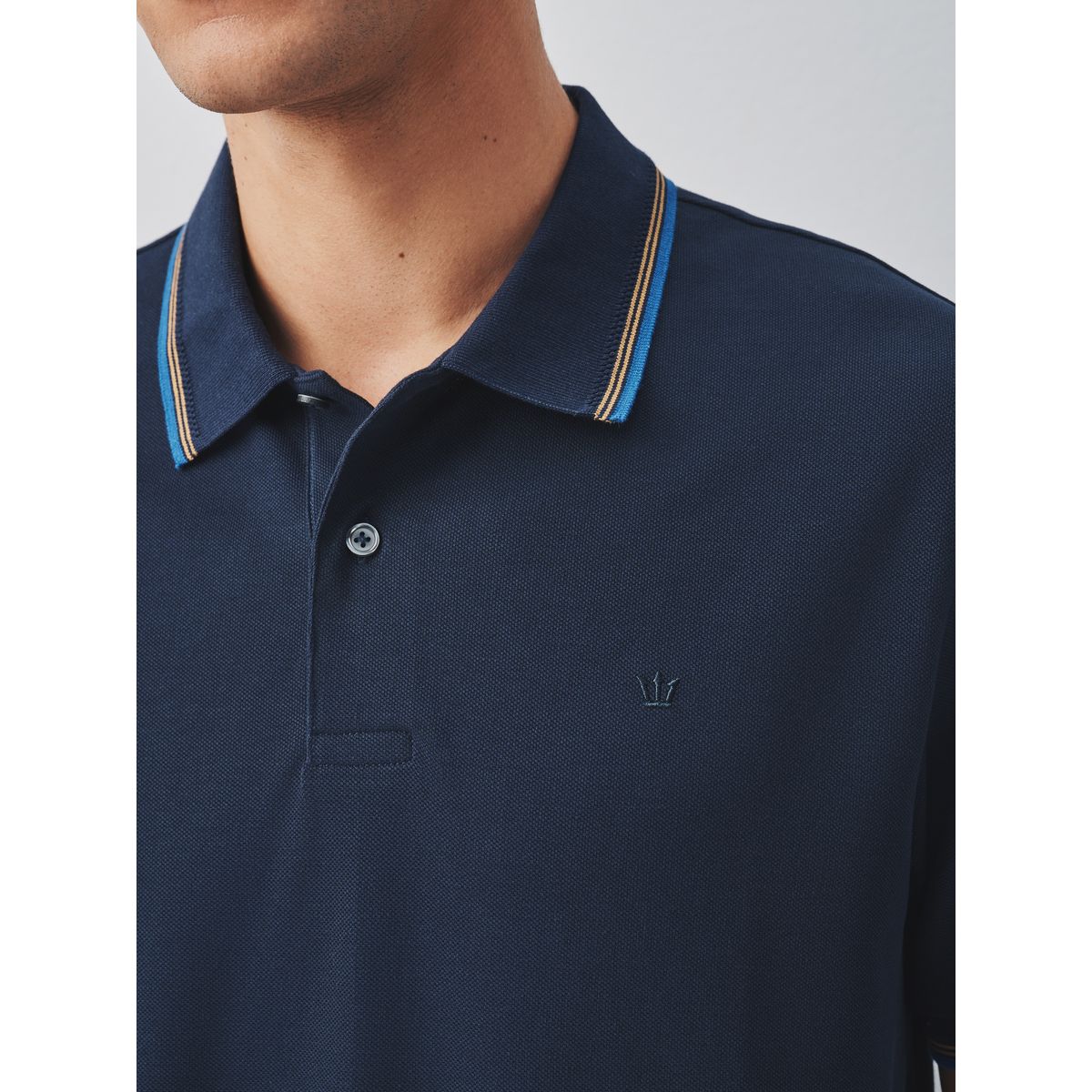 Polo manches courtes à liserés bleu marine, NEXT