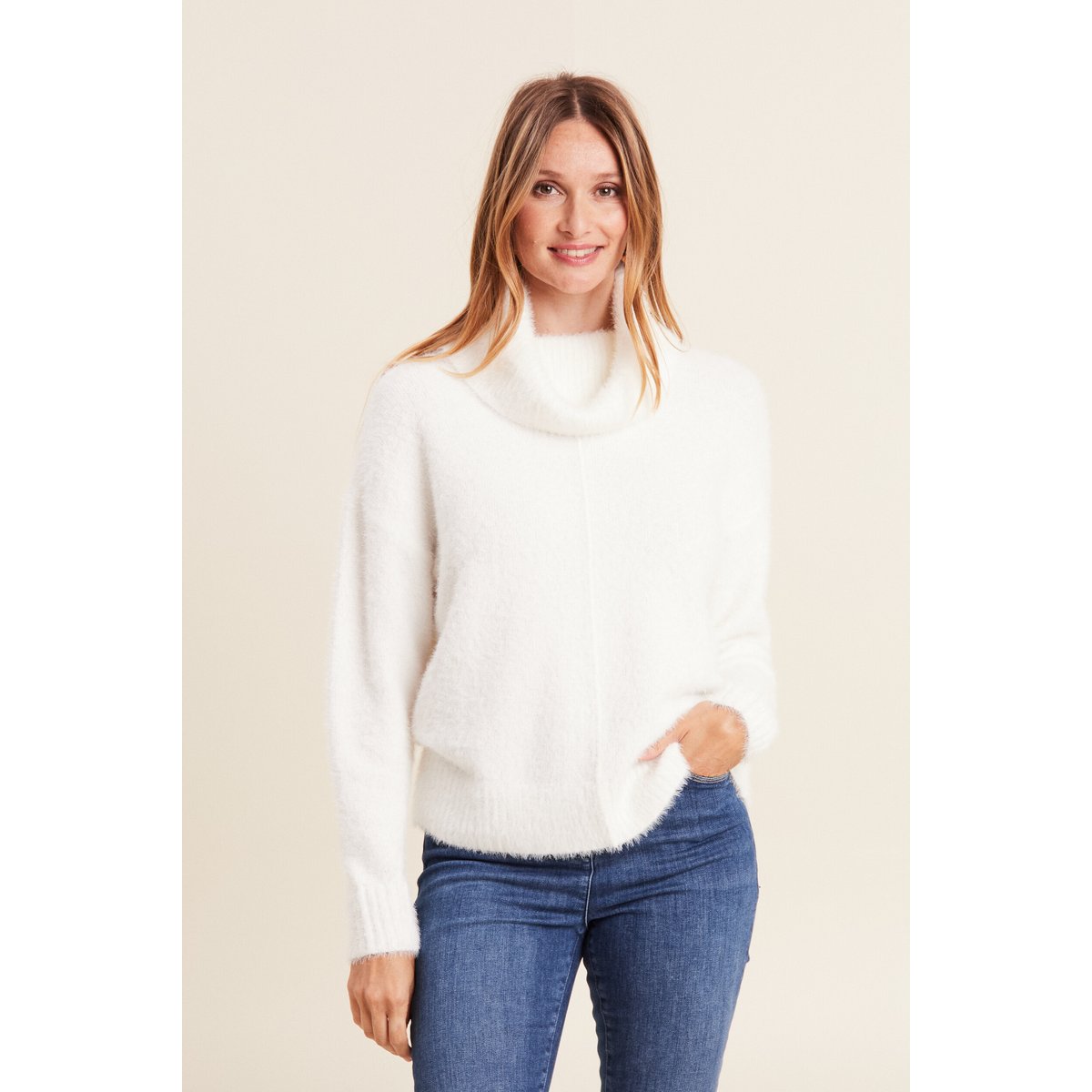 Pull manches longues ecru, BREAL