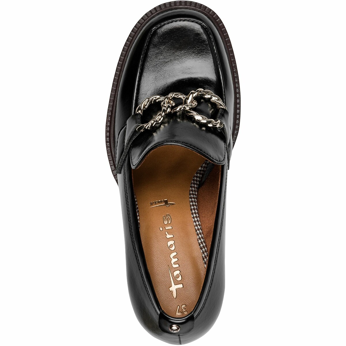 Mocassins à talon noir, TAMARIS