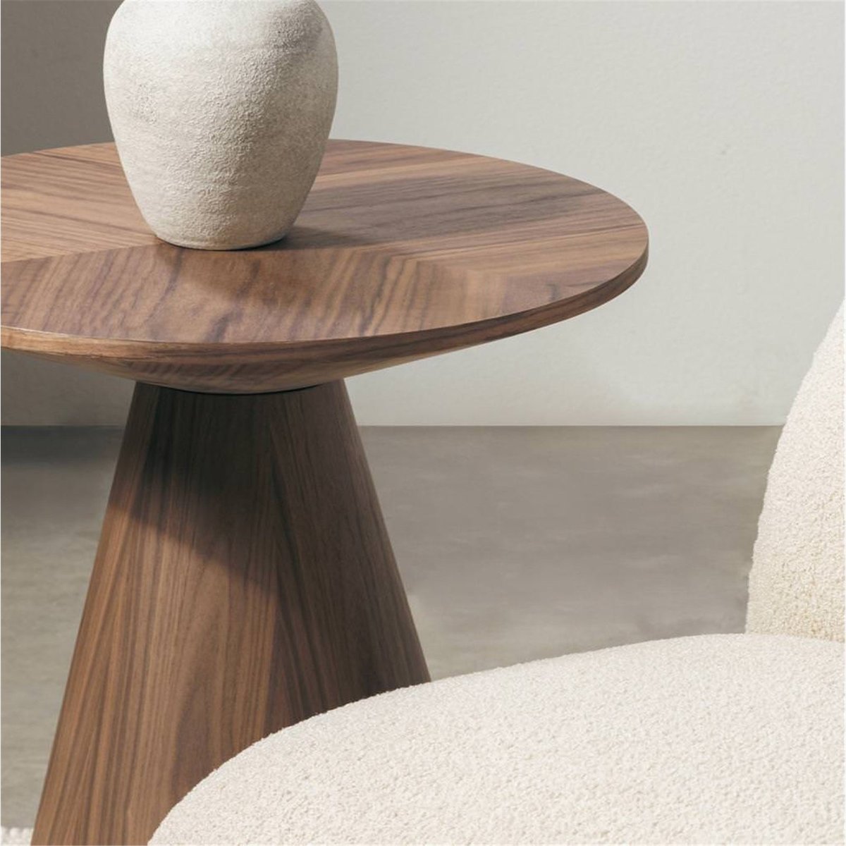 Table d'appoint ronde, OREZ noyer, RECOLLECTION