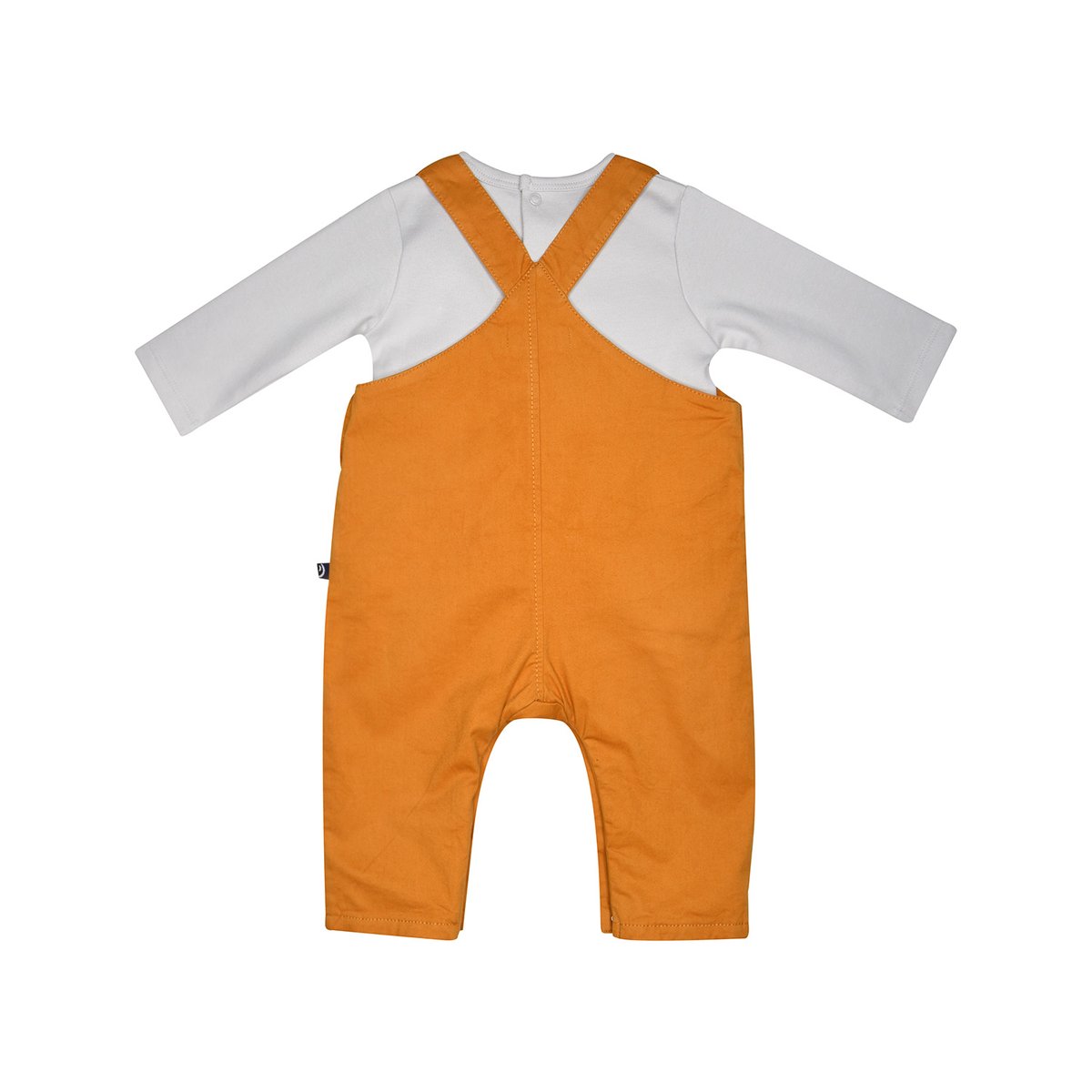 Tee shirt salopette iker twill long bebe orange, SUCRE D'ORGE