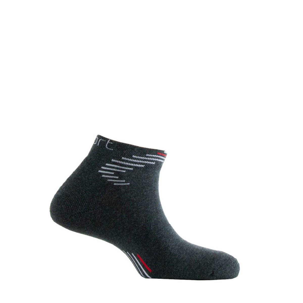 Pack de 2 ultra courtes K-Sport semelle bouclette Coton majoritaire gris, KINDY
