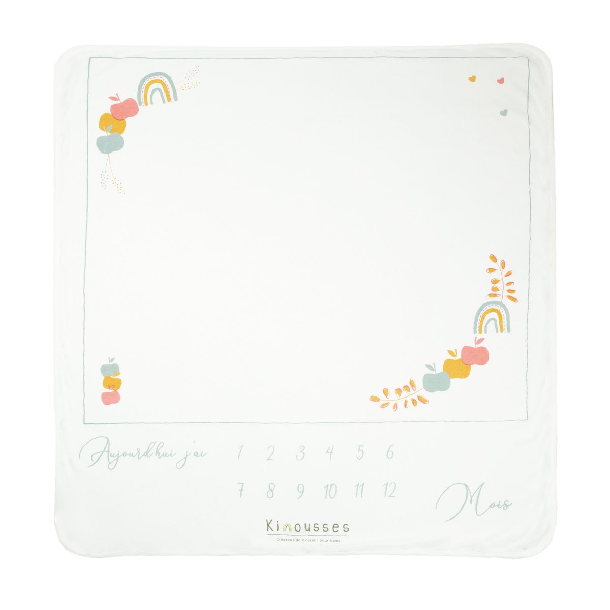 Couverture étape bébé - 90x100CM blanco, TROIS KILOS SEPT