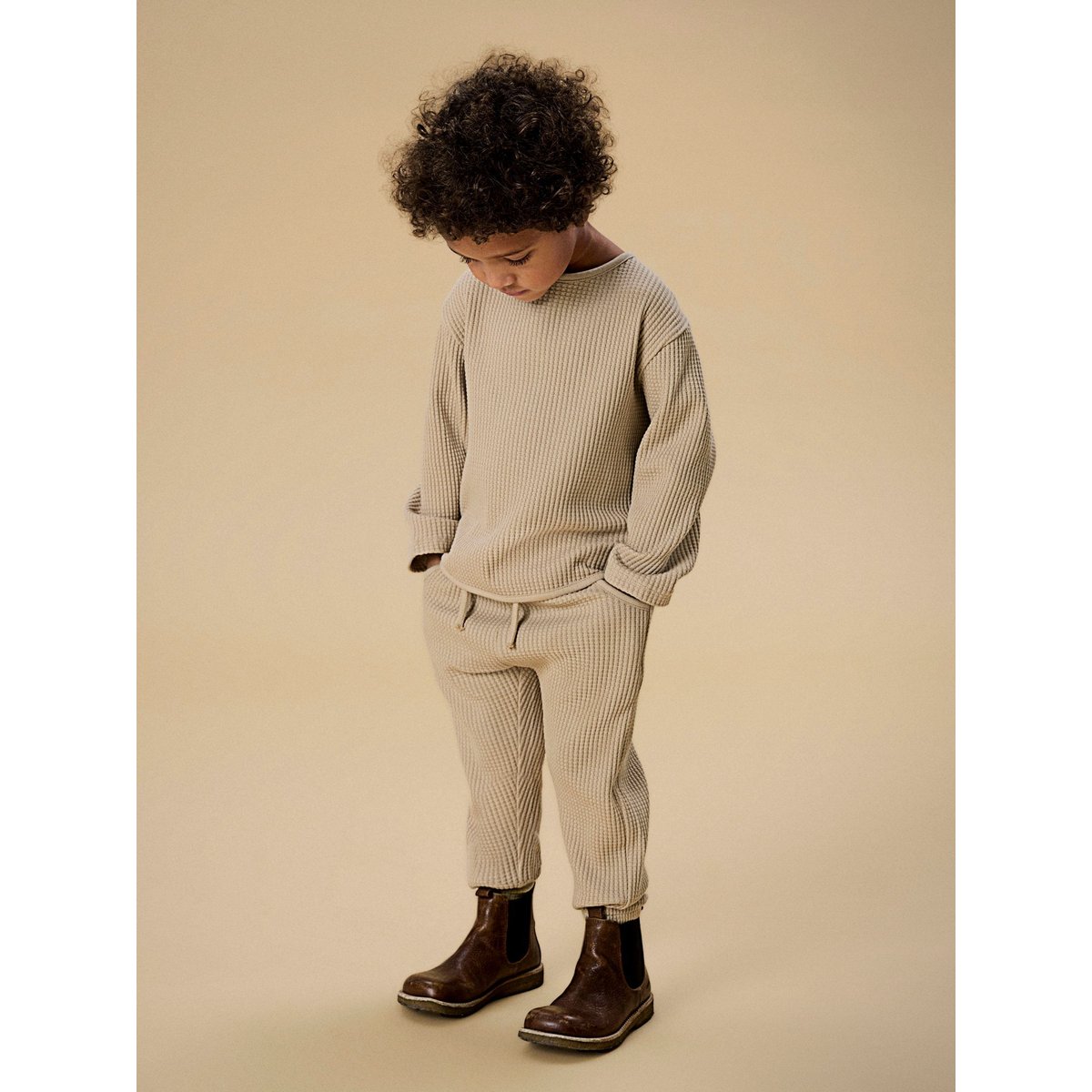 Jogging En Molleton marron - irish cream, NAME IT