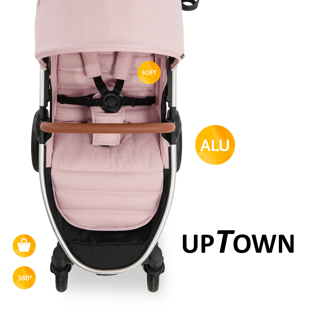Uptown Adjustable Stroller rose petal, HAUCK