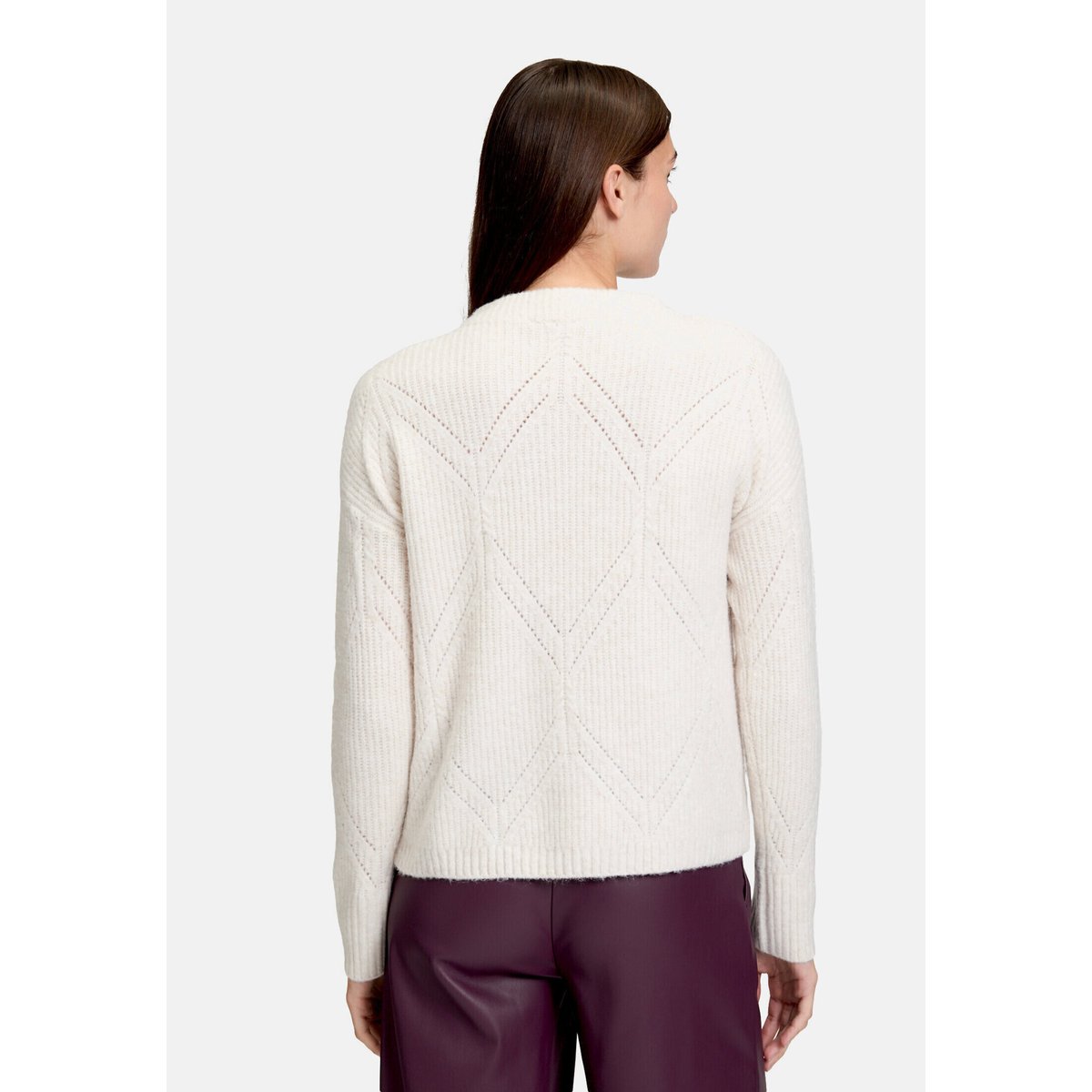 Pull-over en maille avec structure bright cream melange, BETTY & CO
