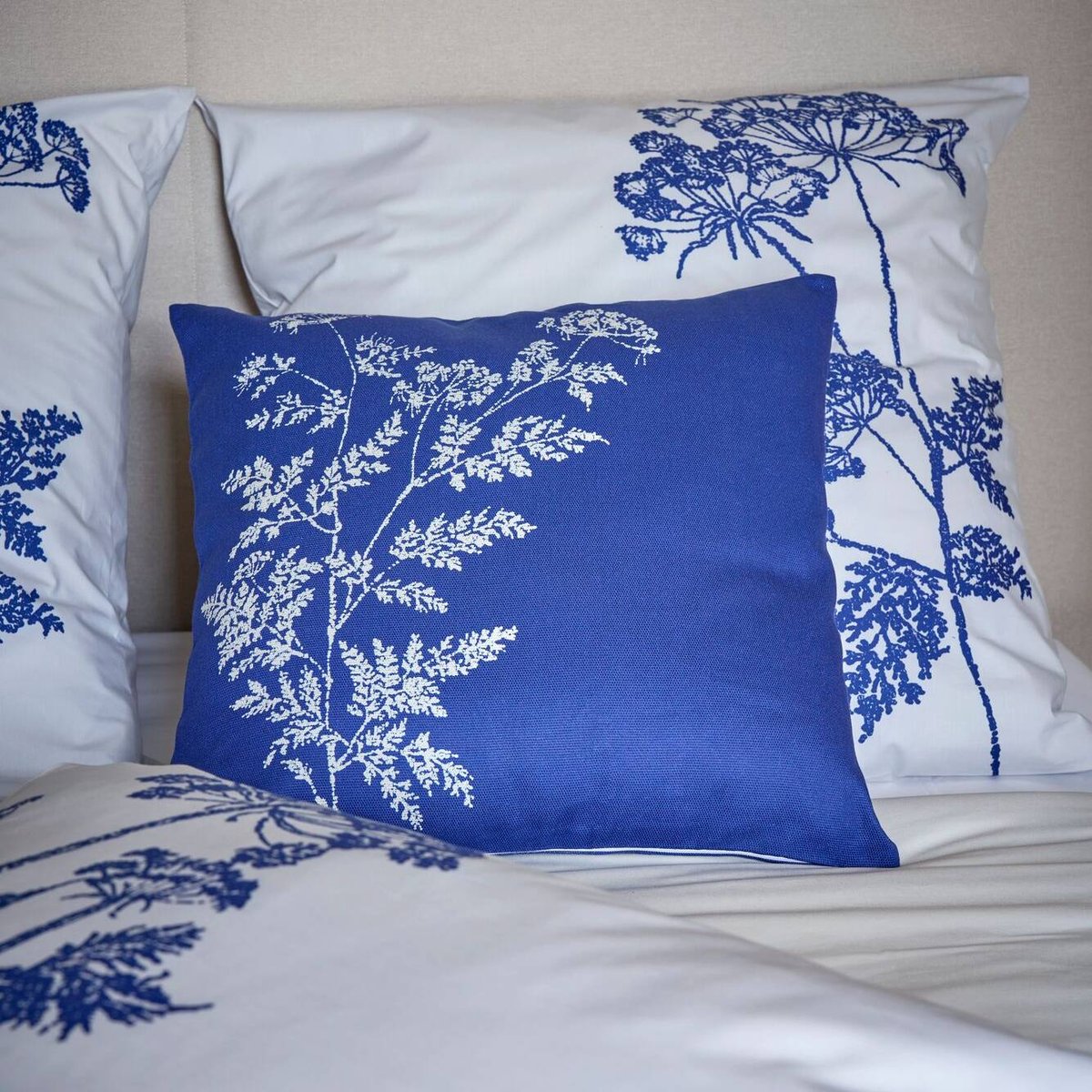 Parure de lit percale - ANGELIQUE gris, CAMIF