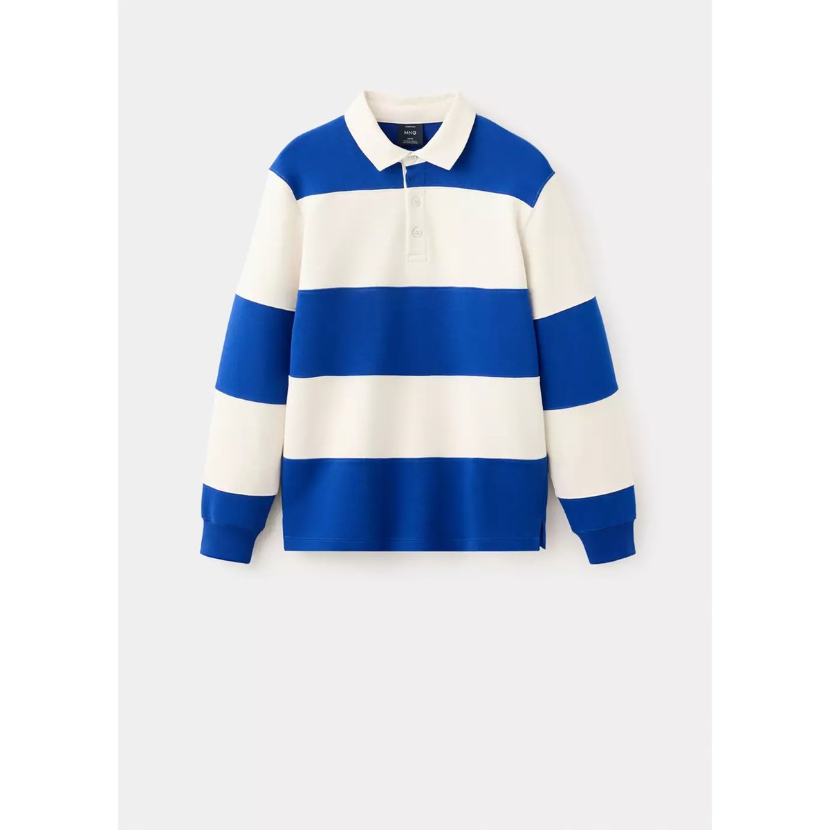 Sweat 100 % coton rayures bleu encre, MANGO MAN
