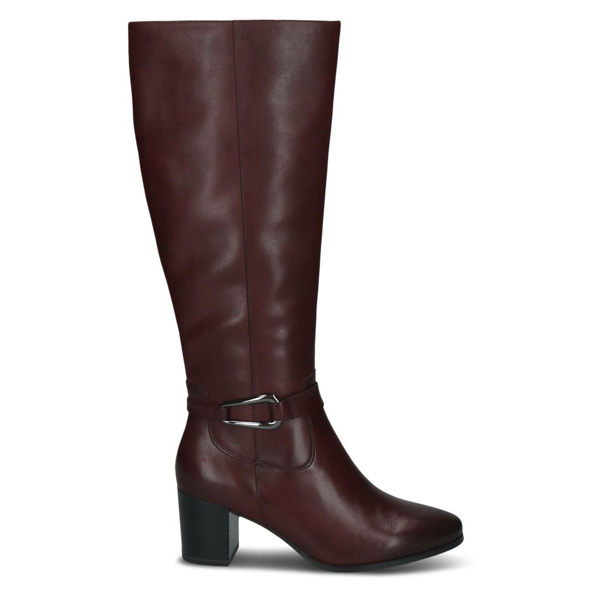 Bottes en cuir rouge merlot, CAPRICE