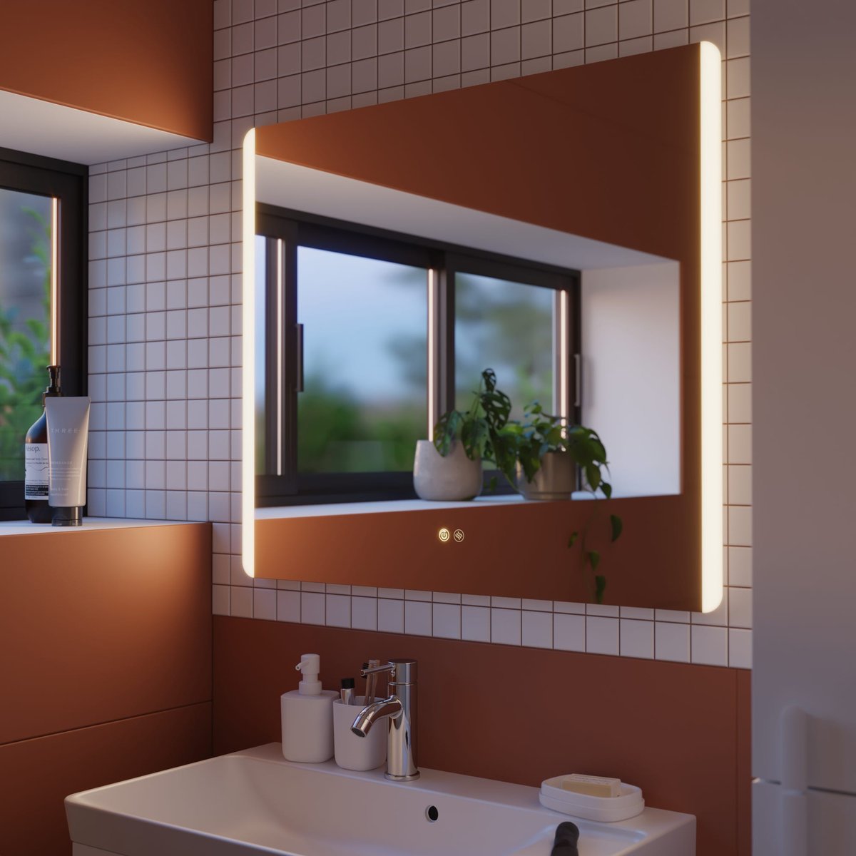 Miroir lumineux LED, EASY transparent, SENSEA