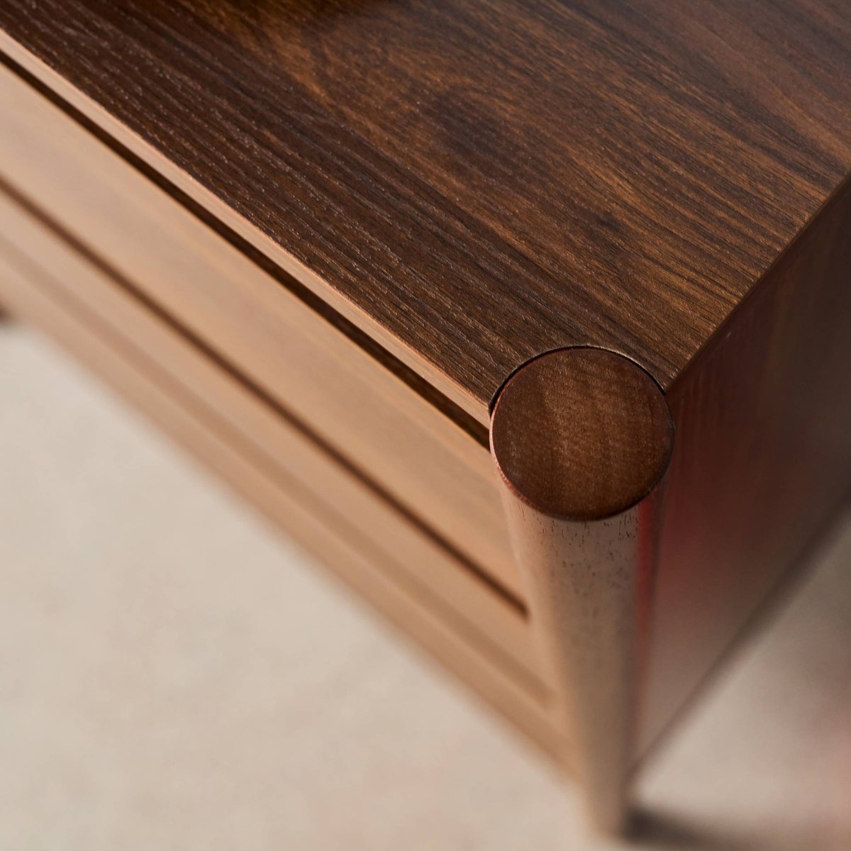 Commode décor bois 4 tiroirs HARMONY noyer, SWEEEK