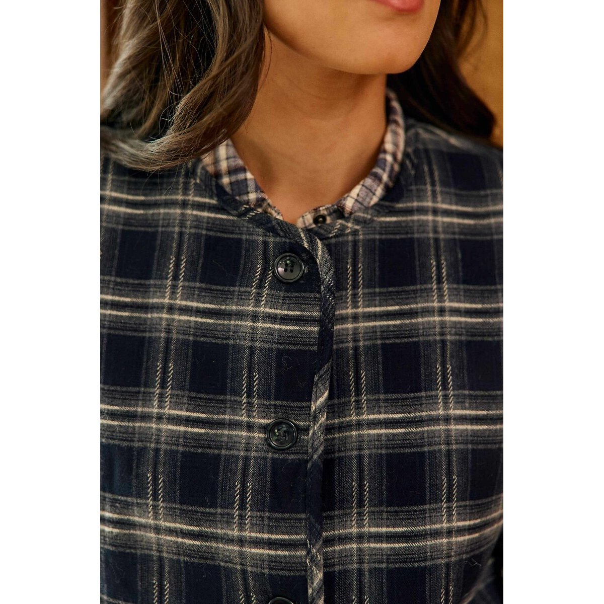 Vinka Reversible Sleeveless Checked Jacket navy, LA PETITE ETOILE