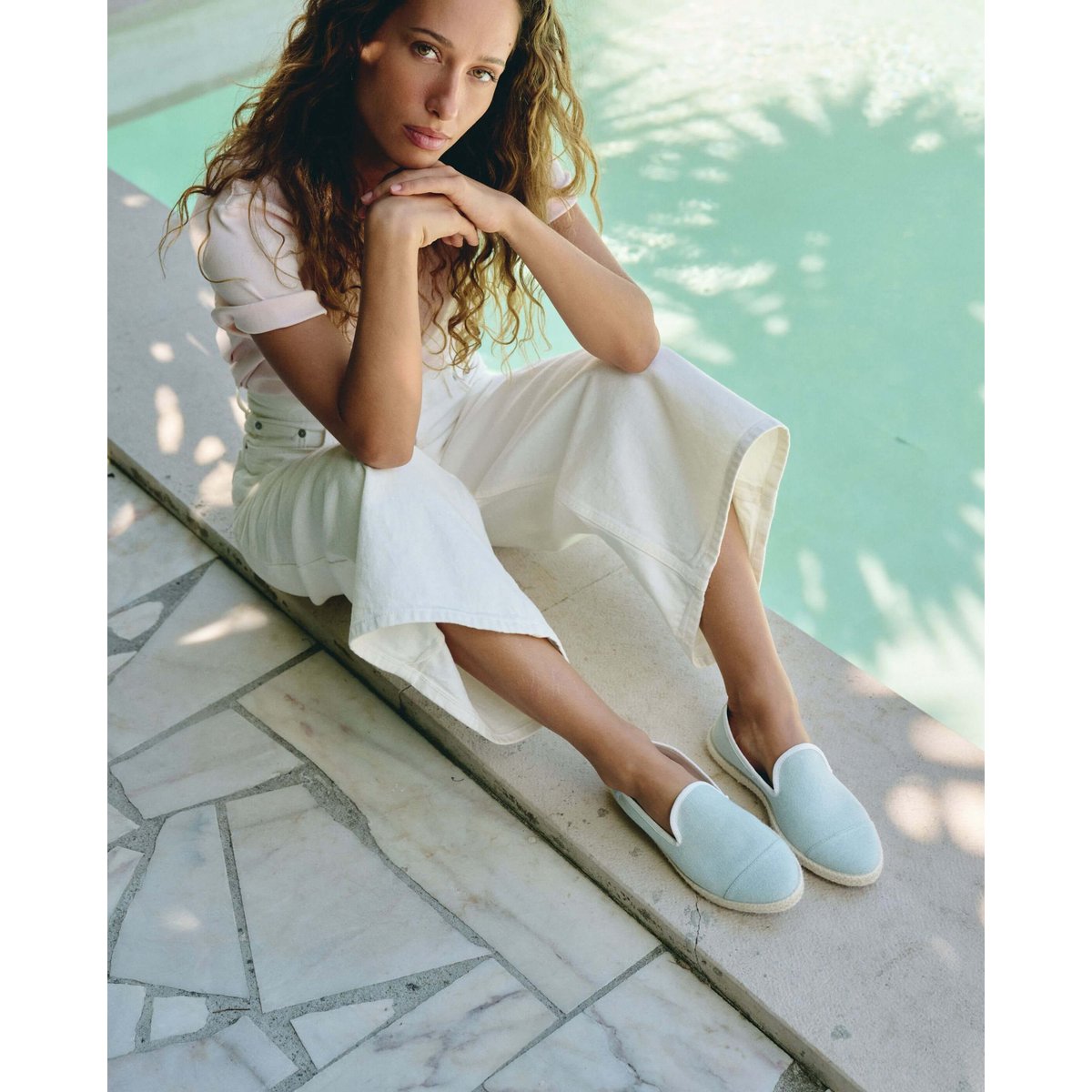 Espadrille coton CENITZ bleu denim clair, ANGARDE