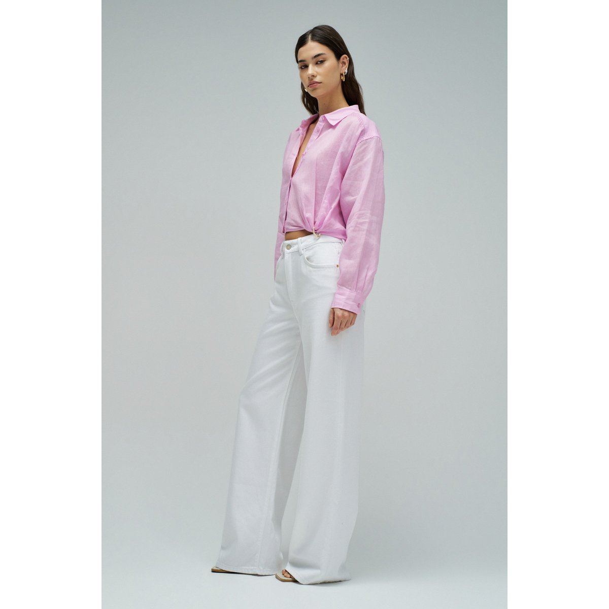 CHEMISE CROPPED rose, SALSA JEANS
