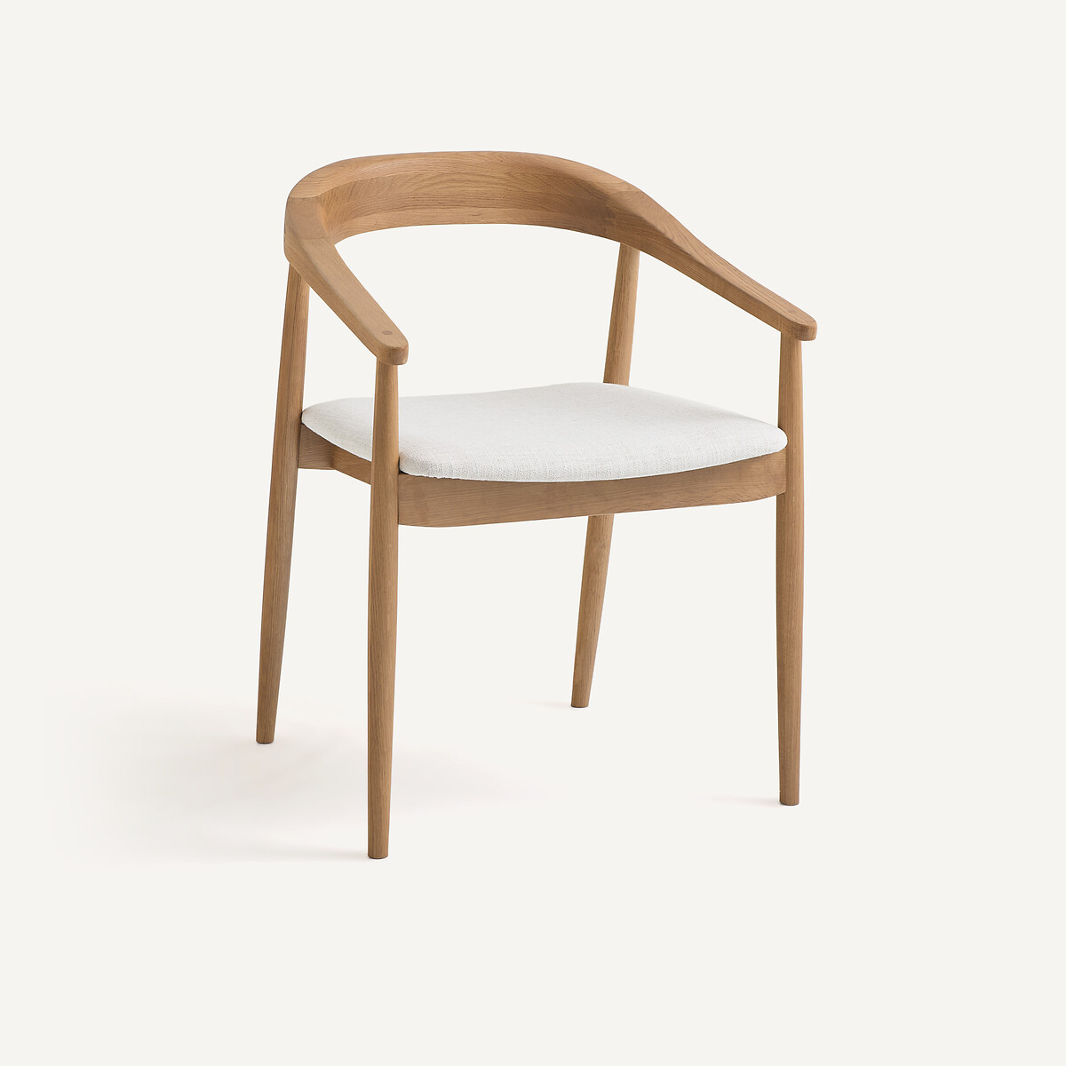 Sillón de mesa, en roble macizo, GALB roble/tiza, AM.PM