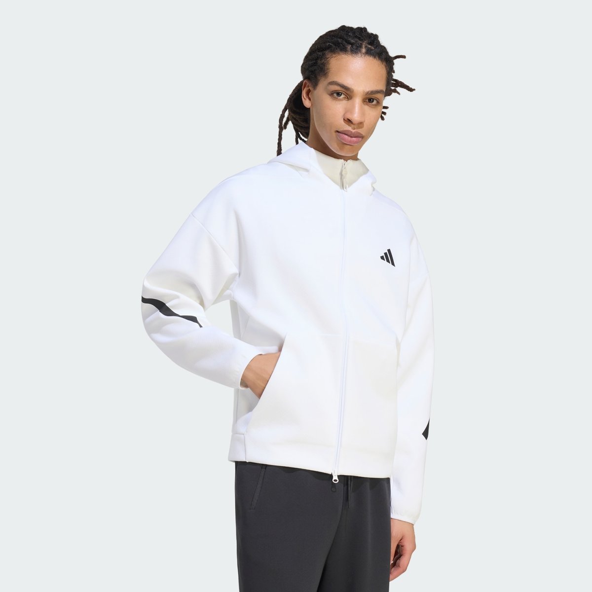 Veste De Survêtement Zip Intégral Adidas Z.n.e. Veste De Survêtement Zip Intégral Adidas Z.n.e. white, ADIDAS SPORTSWEAR