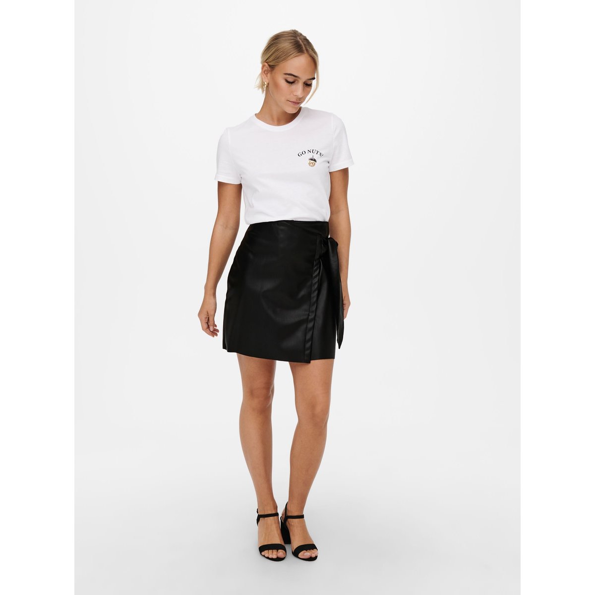 Jupe Effet Portefeuille En Simili black, ONLY