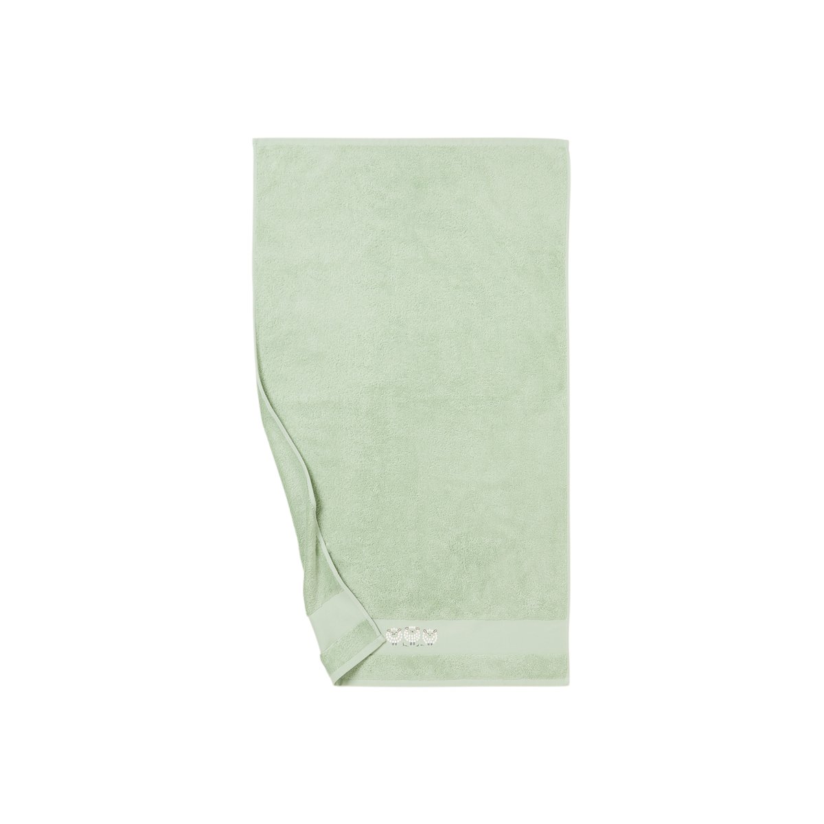 Drap de bain coton bio BALADE amande, CARRE BLANC