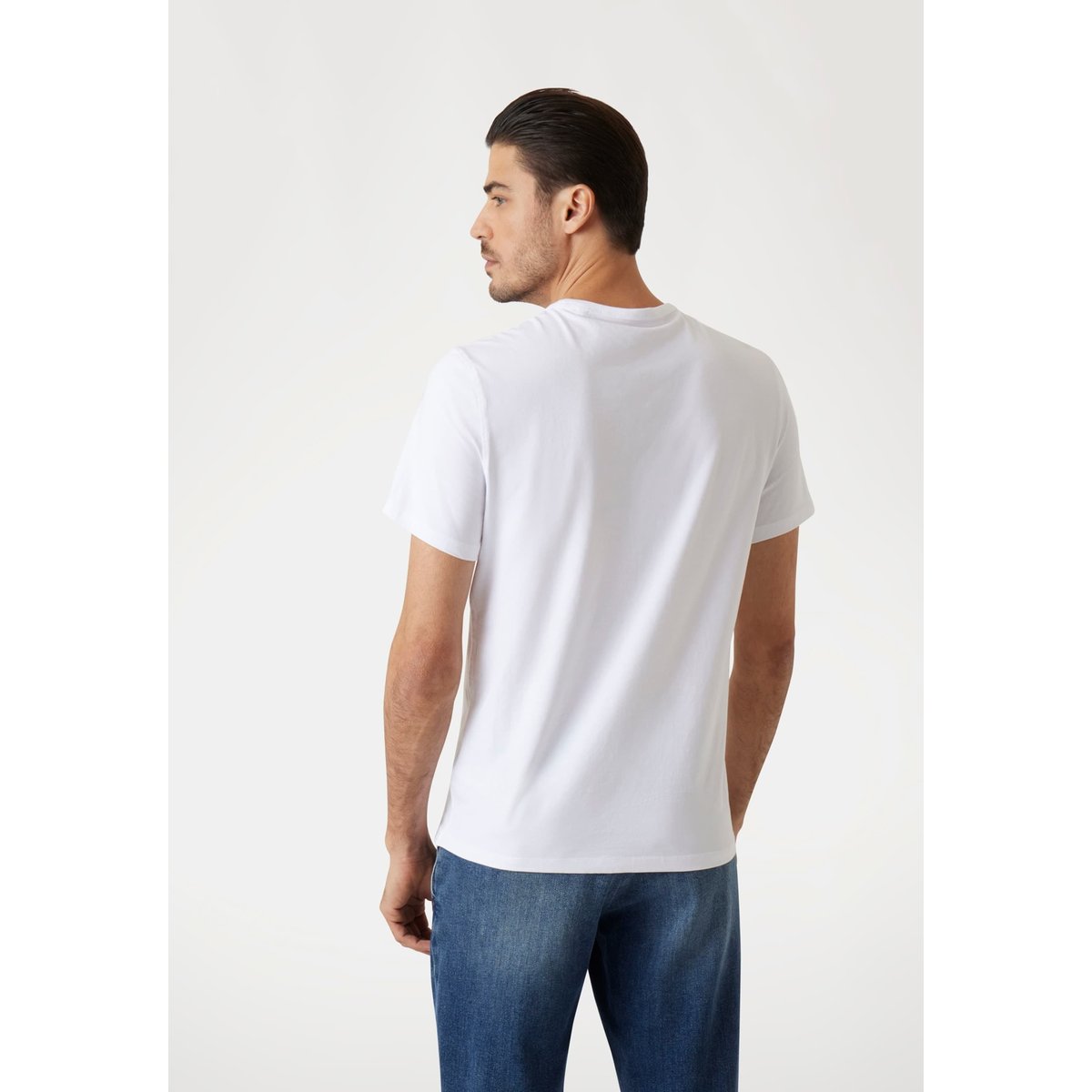 T-Shirt Triangle Frontal blanc, GUESS