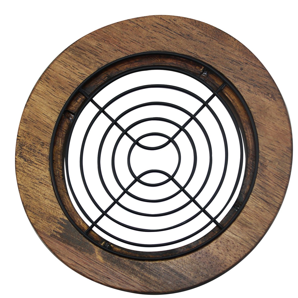 Dessous de plat en bois et métal noir 18cm noir, WADIGA