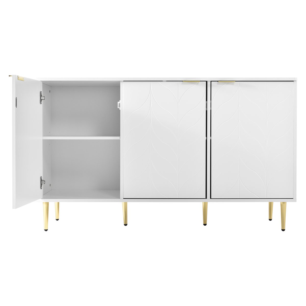 Armoire de rangement avec 3 portes style moderne, BABEDE blanc, MEUBLES COSY