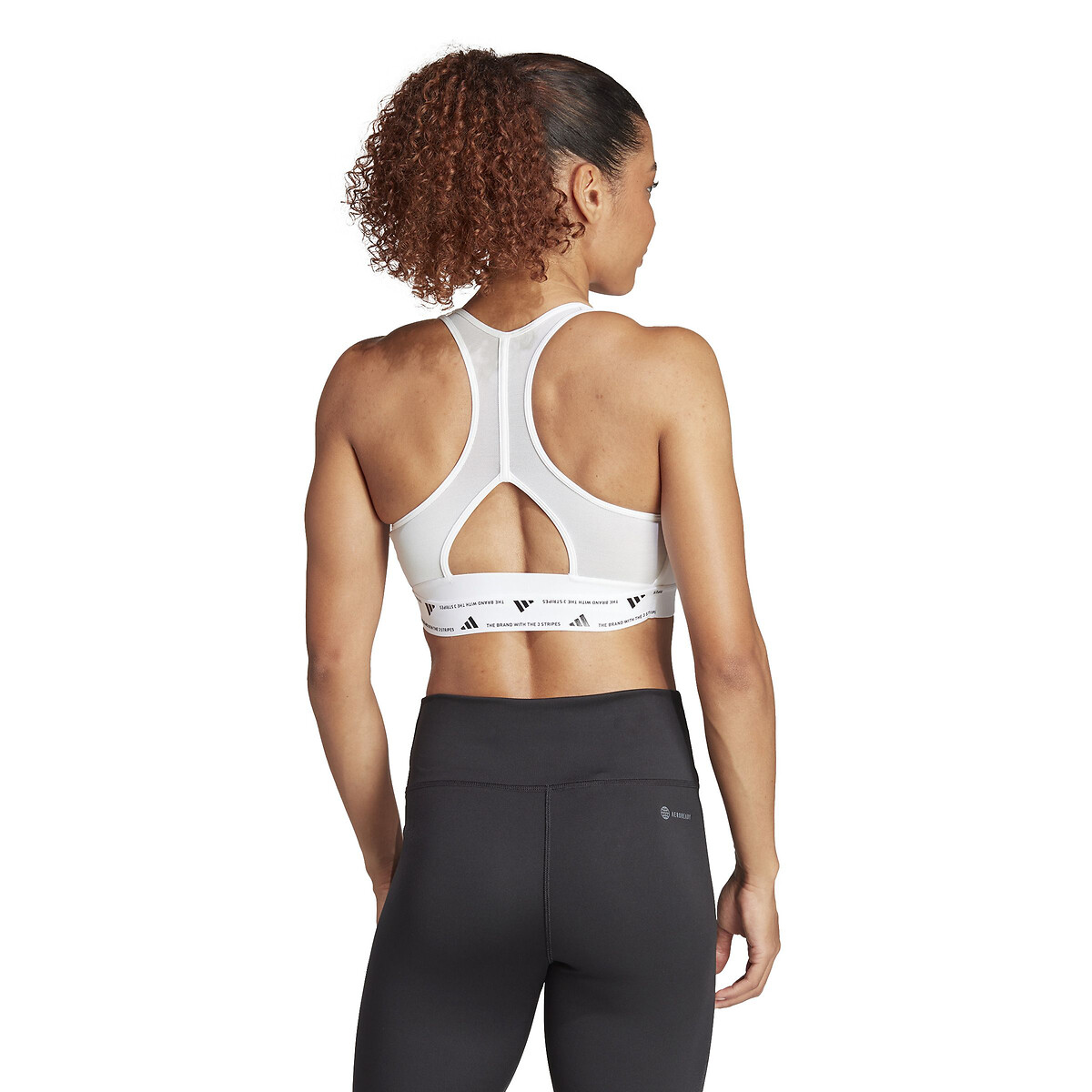 Brassière de sport, maintien moyen blanc, adidas Performance