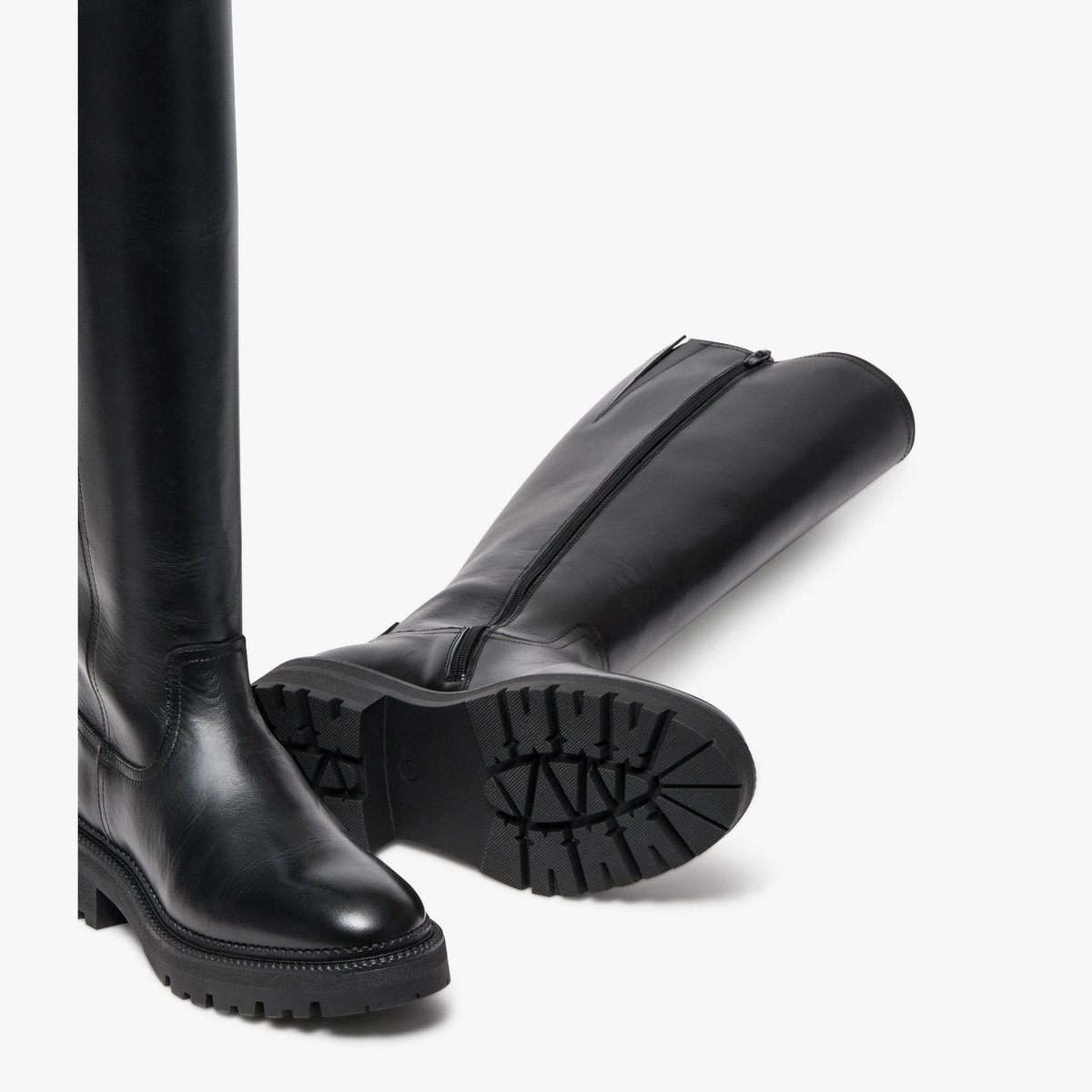 Botte Plate en cuir VELENA noir, BOCAGE