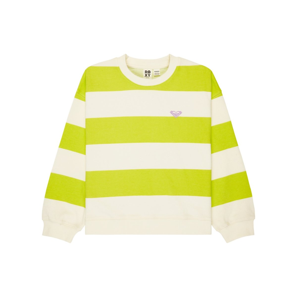 Sweat LITTLE THINGS. vert daiquiry green strictly stripe, ROXY