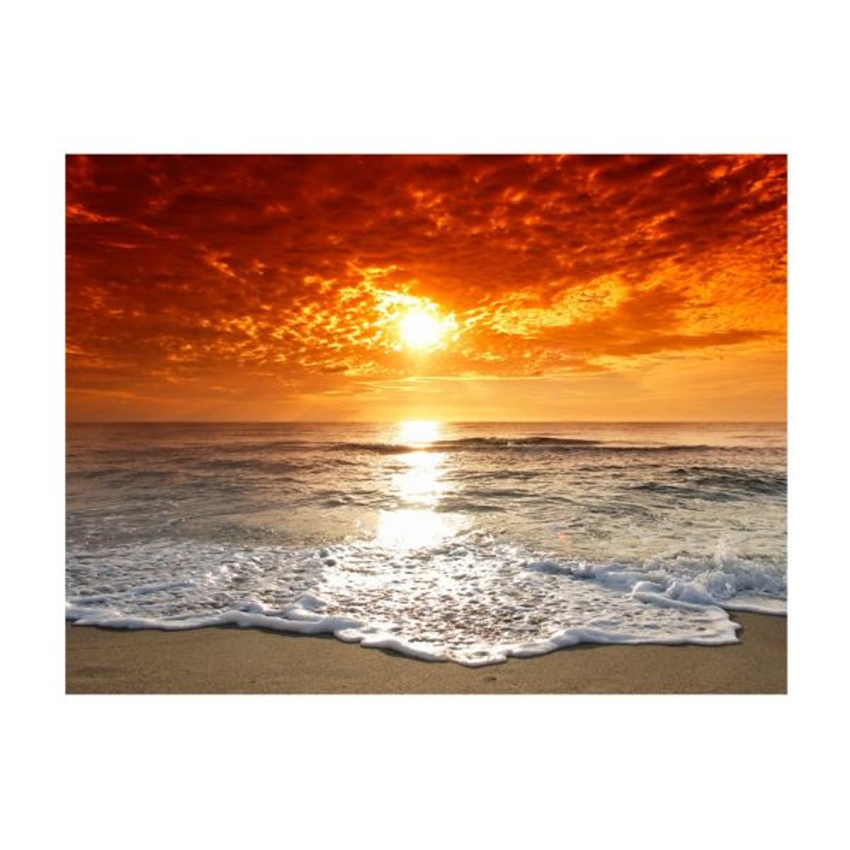 Papier peint intissé panoramique Paysage Quel merveilleux coucher de soleil! beige, EDEN