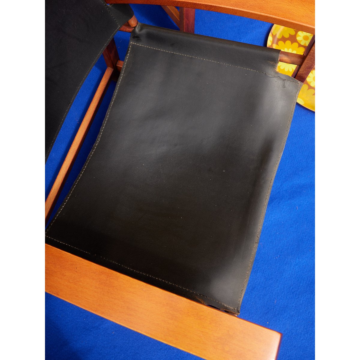 Paire de fauteuils designer en cuir Jakob N°1273 - Bon état bois foncé, DEBONGOUT