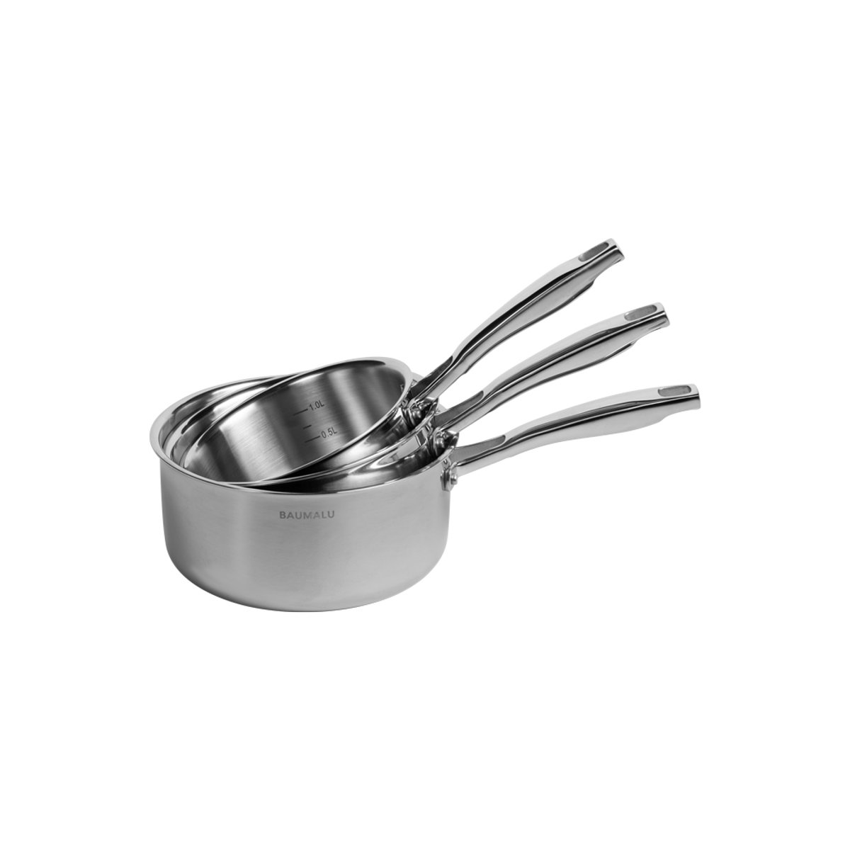 Lot de 3 casseroles Tripli 16/18/20 cm argent / métallique, BAUMALU