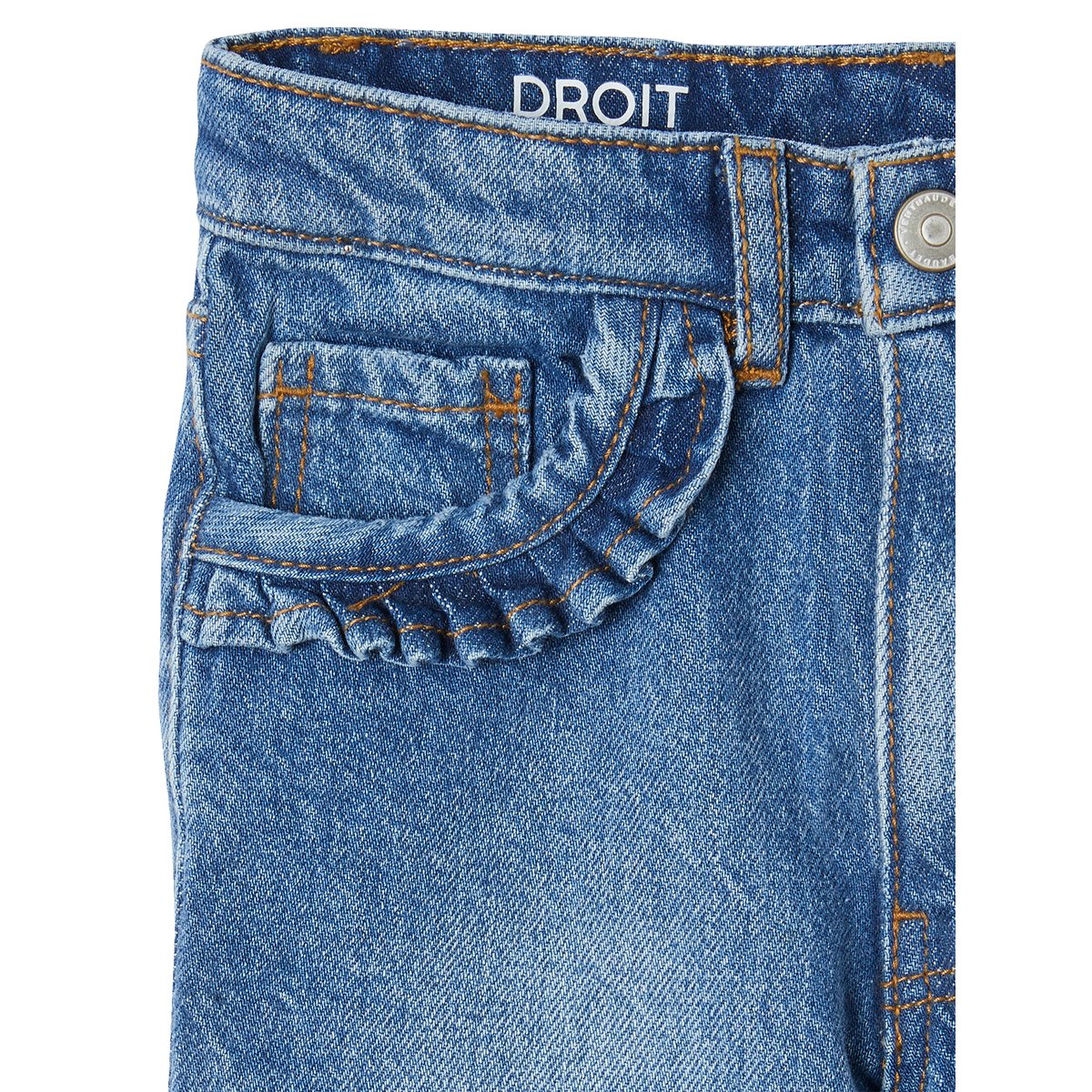 Jean droit MorphologiK tour de hanches Fin stone, VERTBAUDET