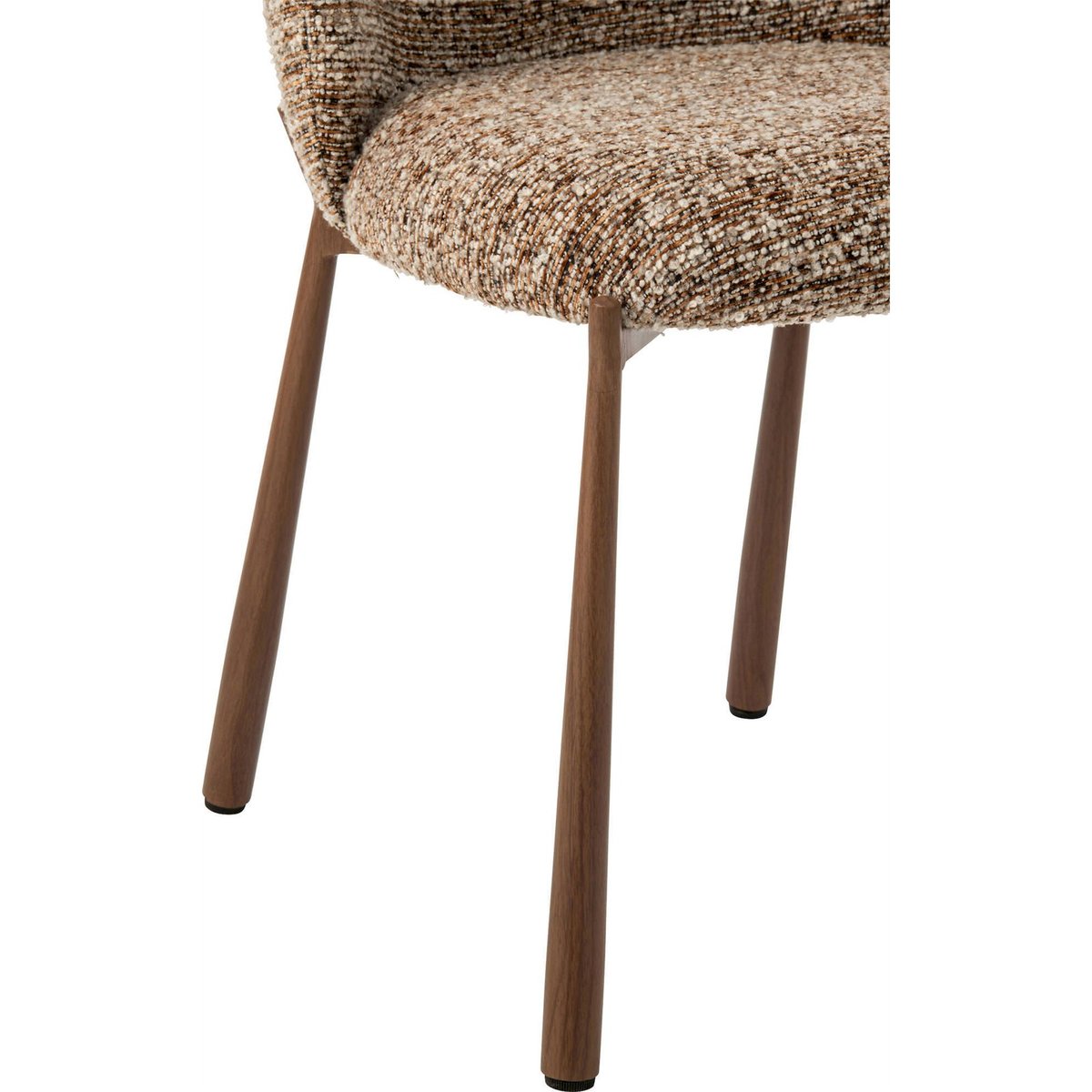Chaise en tissu bouclé marron chiné, RECOLLECTION