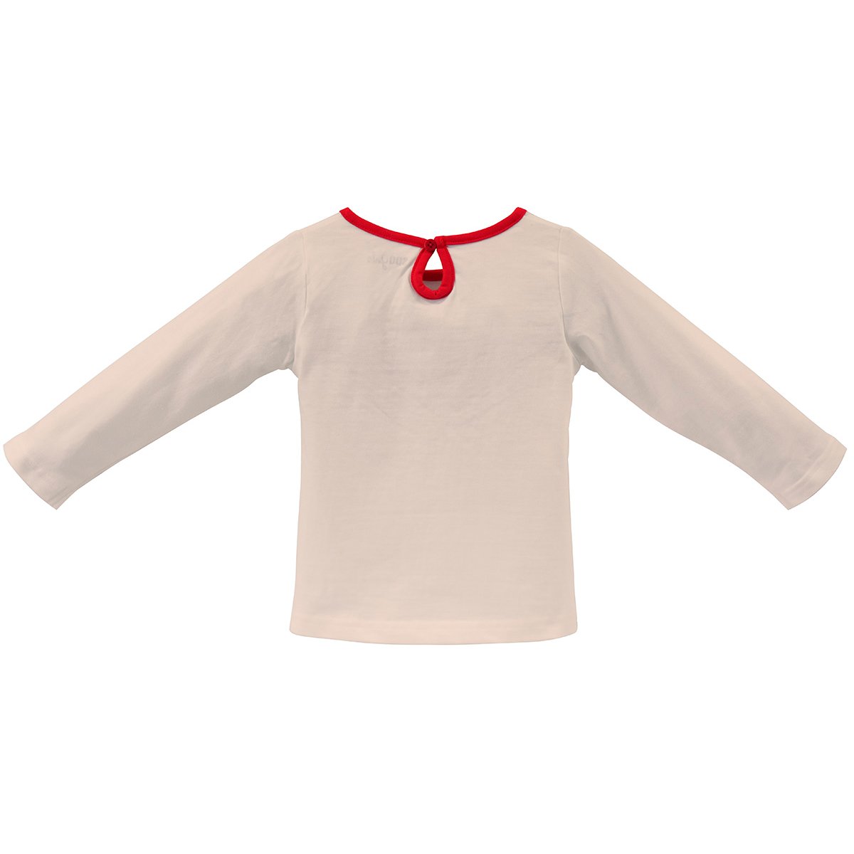 T-shirt fille ecru manches longues beige, SUCRE D'ORGE