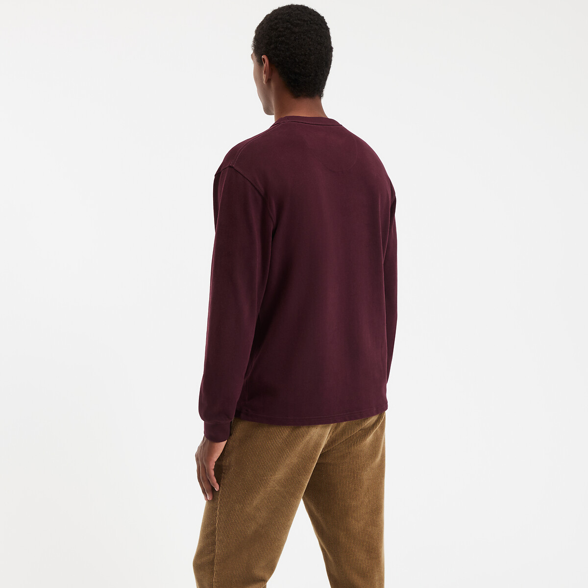 Thick Cotton Soft Feel T-Shirt burgundy, LA REDOUTE COLLECTIONS