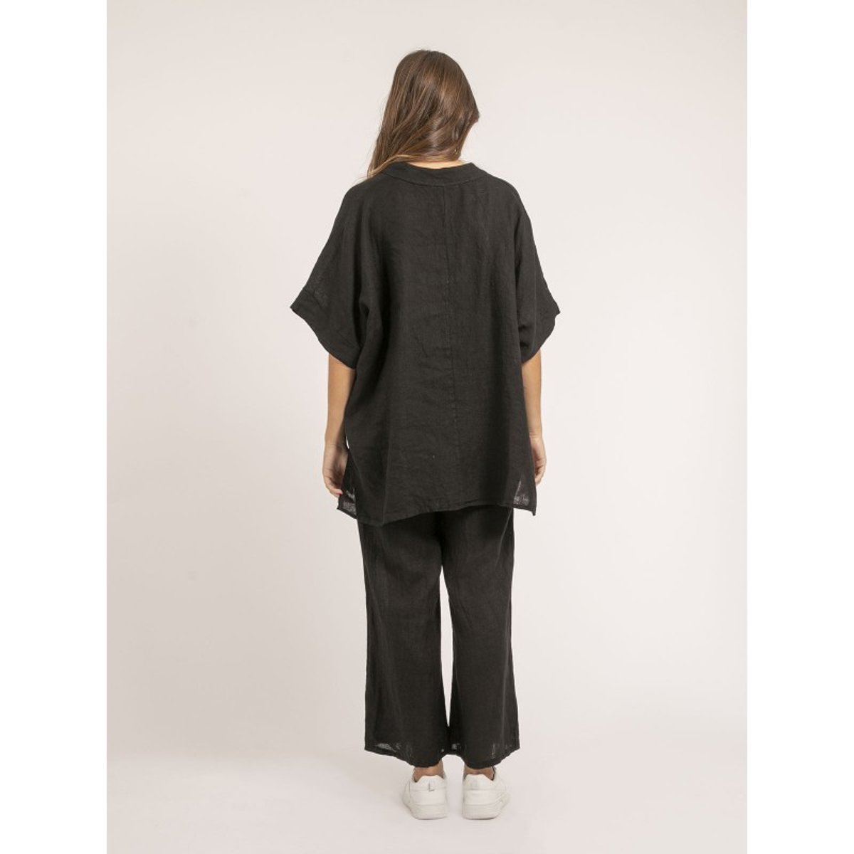 Pantalon Lin Ernest noir, DONA LISA