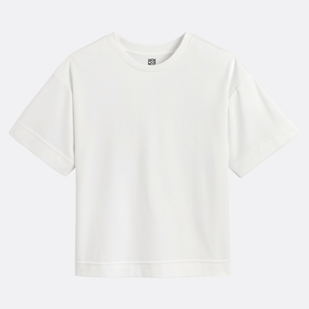 T-shirt ampla em algodão, Signature PAUL branco, LA REDOUTE COLLECTIONS
