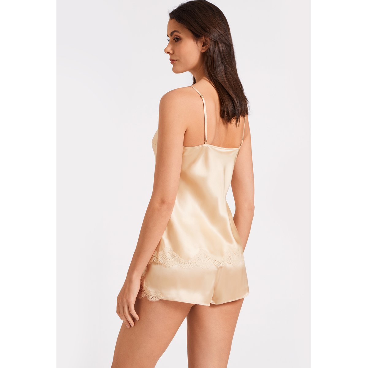 Culotte shorty en soie Toi mon Amour nacre, AUBADE