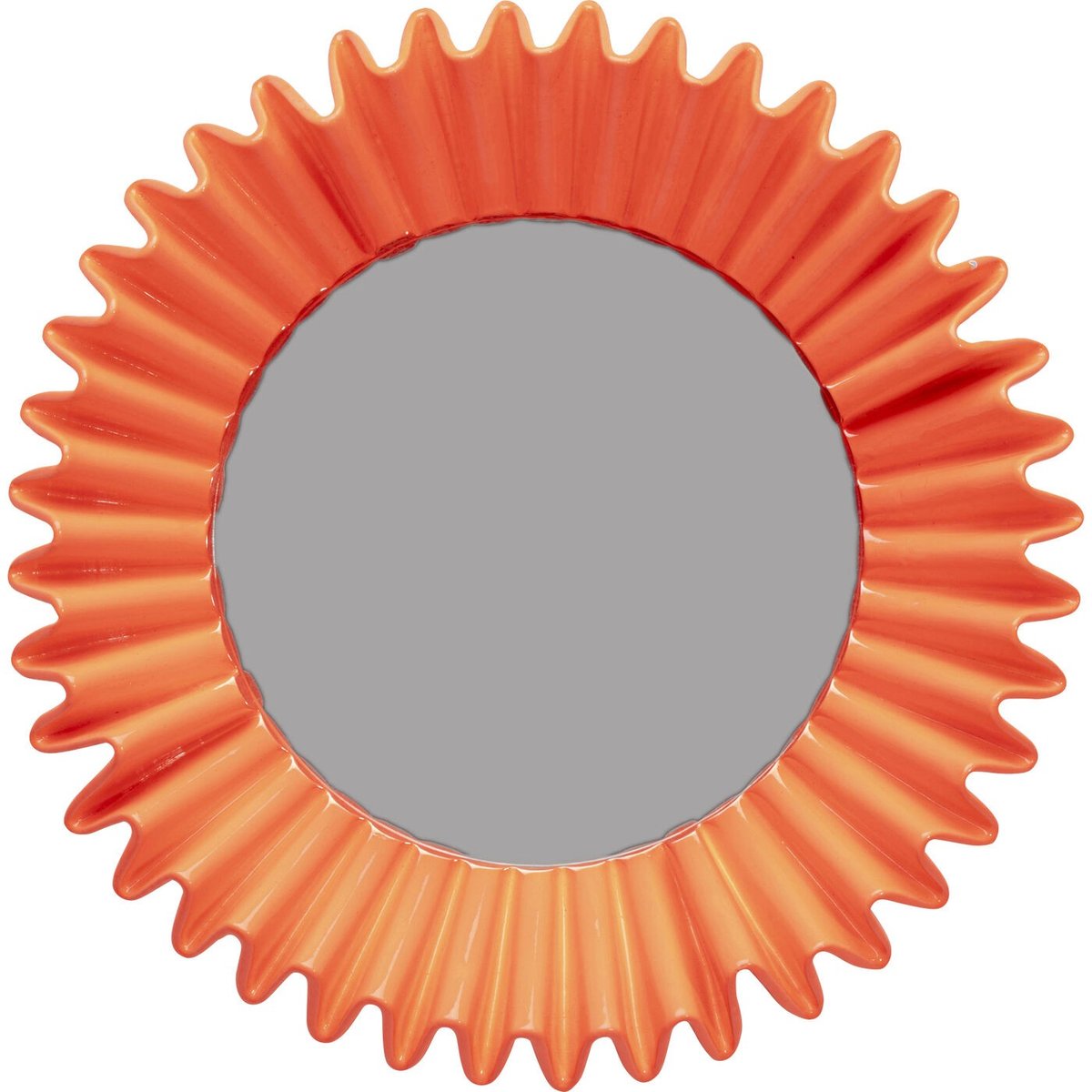 Miroir en polyrésine ondulée 32cm, HERMOSA orange, KARE DESIGN