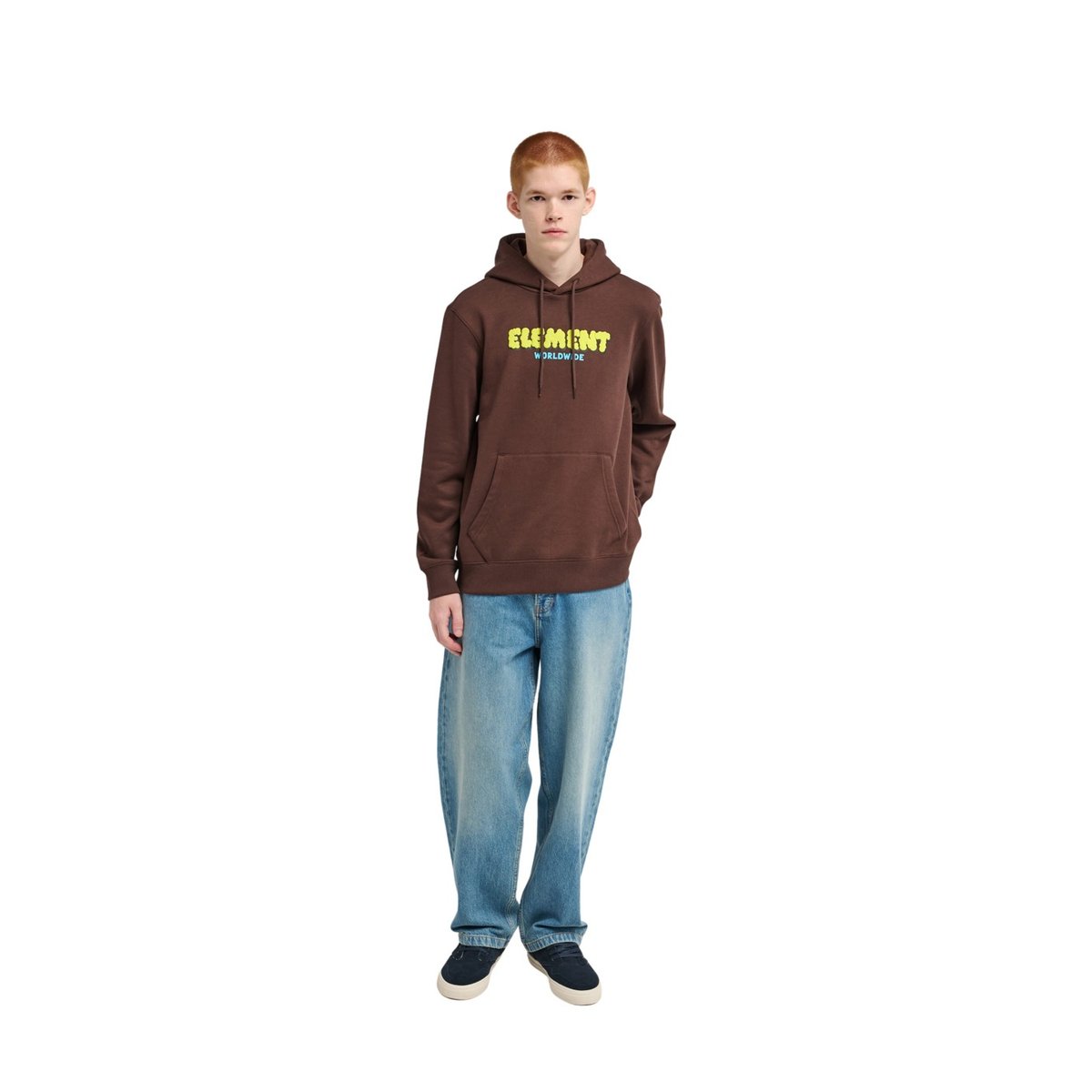 Sweat capuche FLUFF marron java, ELEMENT