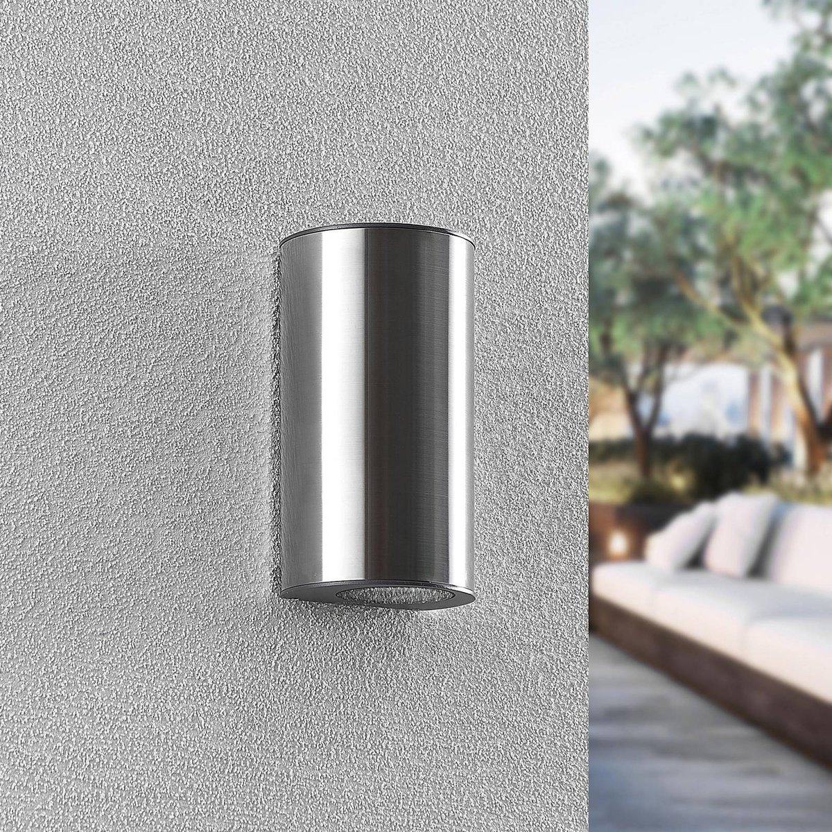 Applique extérieure en aluminium moderneLED acier inoxydable, gris foncé, PRIOS